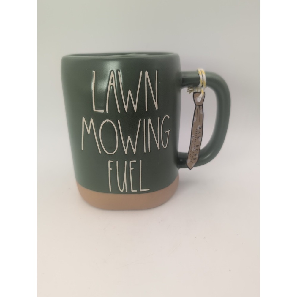Rae Dunn Artisan Collection Lawn Mowing Fuel Ceramic Coffee BEER Mug FATHERS DAY